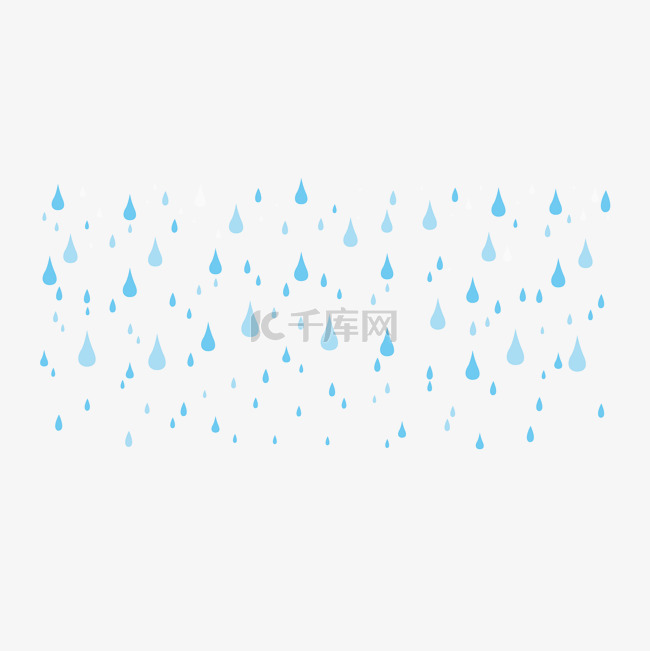 矢量手绘卡通雨滴背景元素