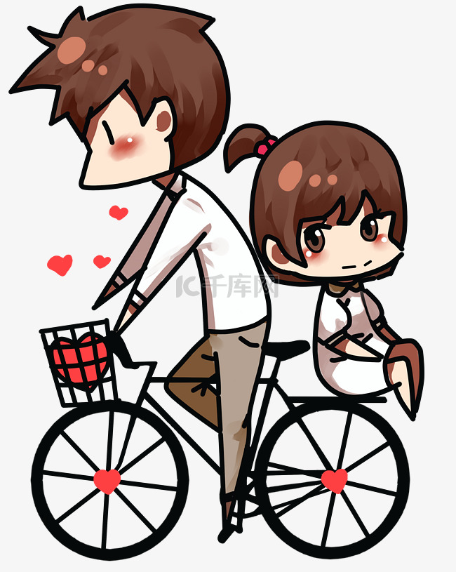 情人节情侣骑自行车