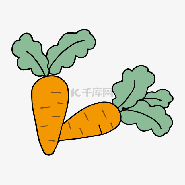 矢量胡萝卜蔬菜素材