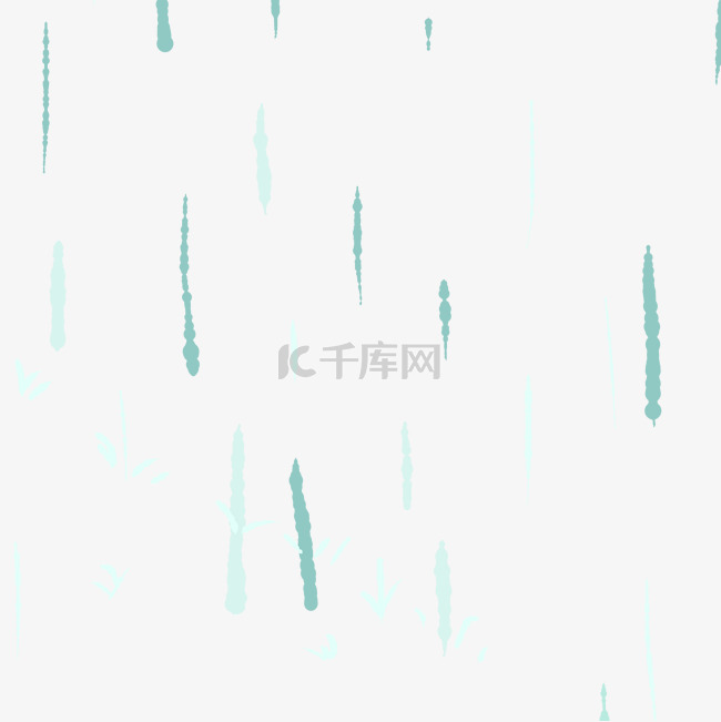 绿色的雨滴免抠图