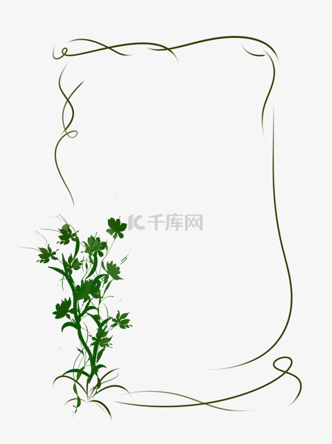 绿色植物边框