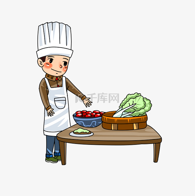 传统节日腊八节蔬菜手绘插画