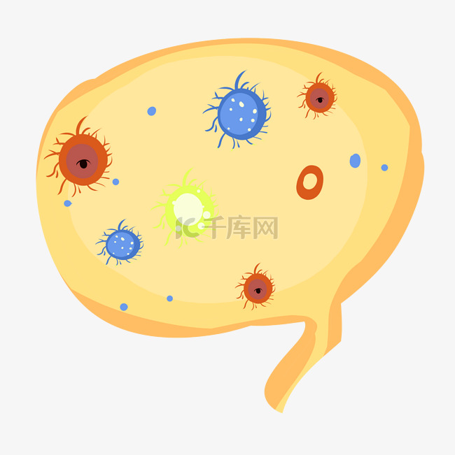 黄色的胃部细菌 