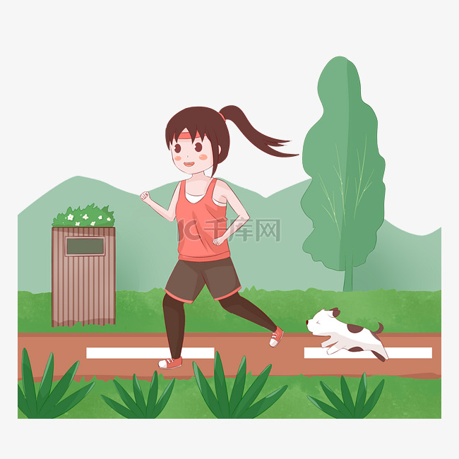 跑步健身女孩