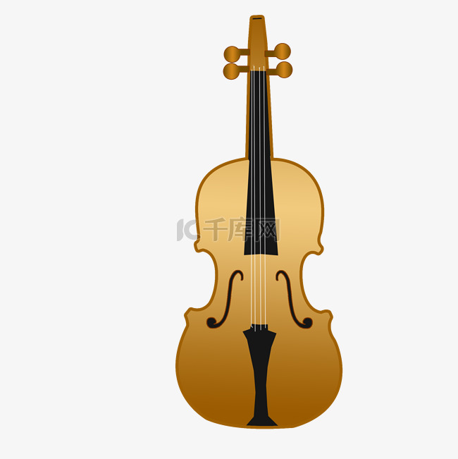 手绘漂亮的大提琴插画