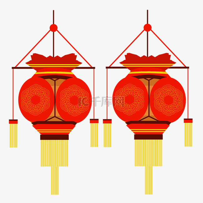 中国风春节喜庆红色灯笼