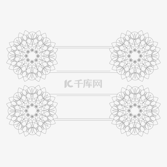 ai矢量框架装饰矢量图案