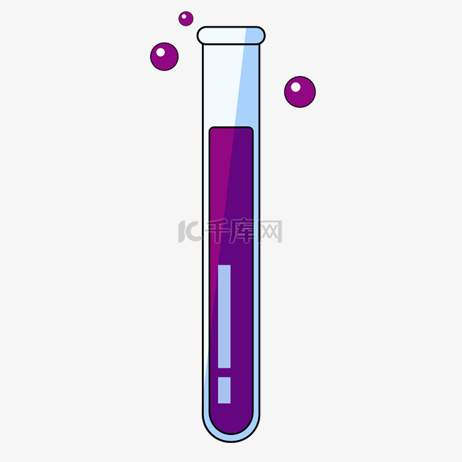 卡通化学试管插画