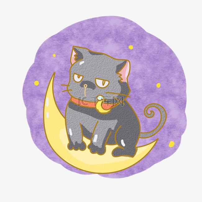 猫咪月亮星空