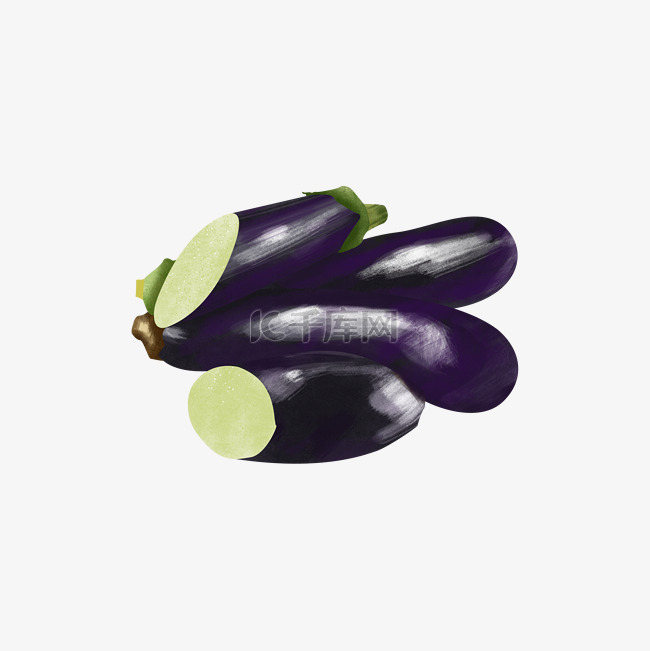 紫色茄瓜蔬菜果蔬健康天然无公害