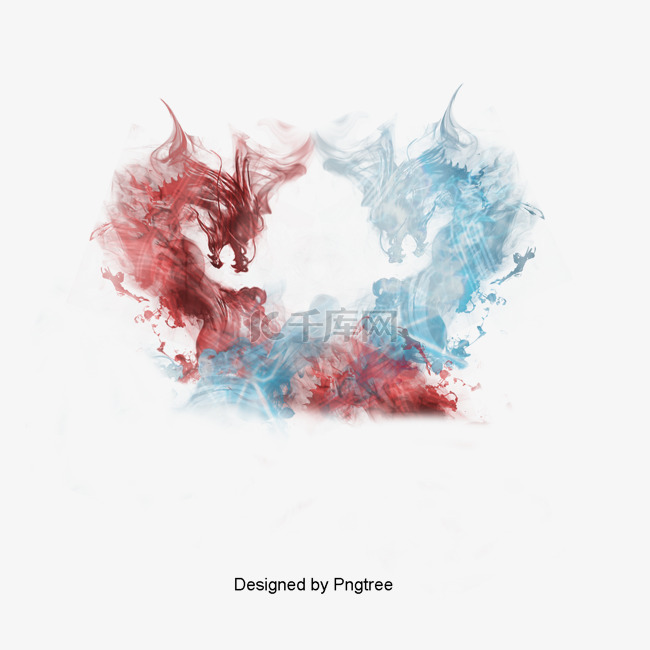 中国风烟龙奇幻元素