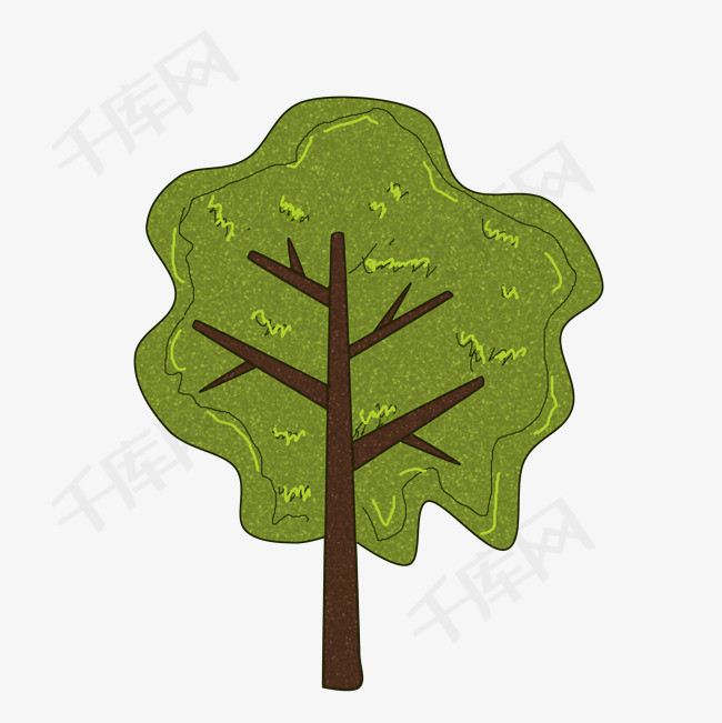 植树节卡通树木插画