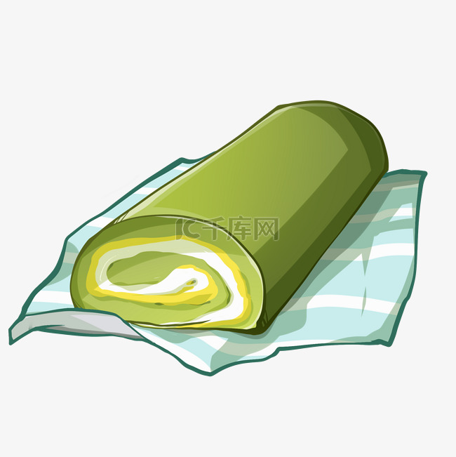 绿色长形面包