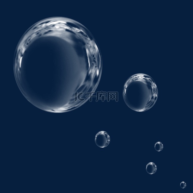 透明泡泡漂浮素材