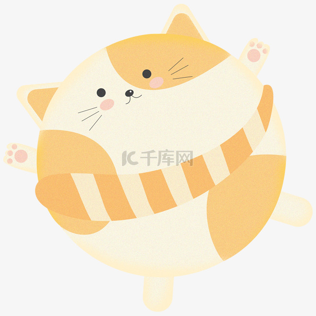 可爱外星喵星球猫咪卡通插图