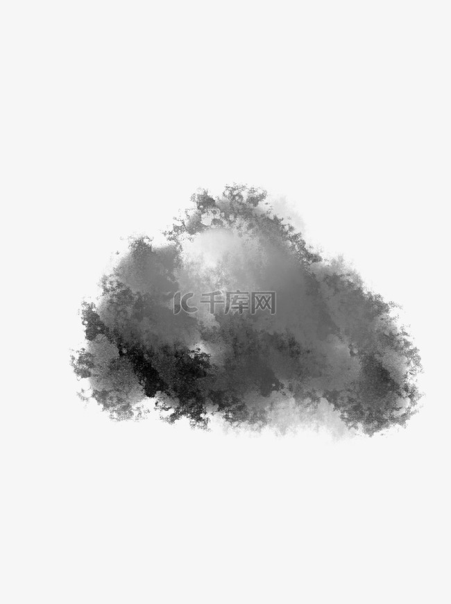 手绘水墨风景可商用元素云