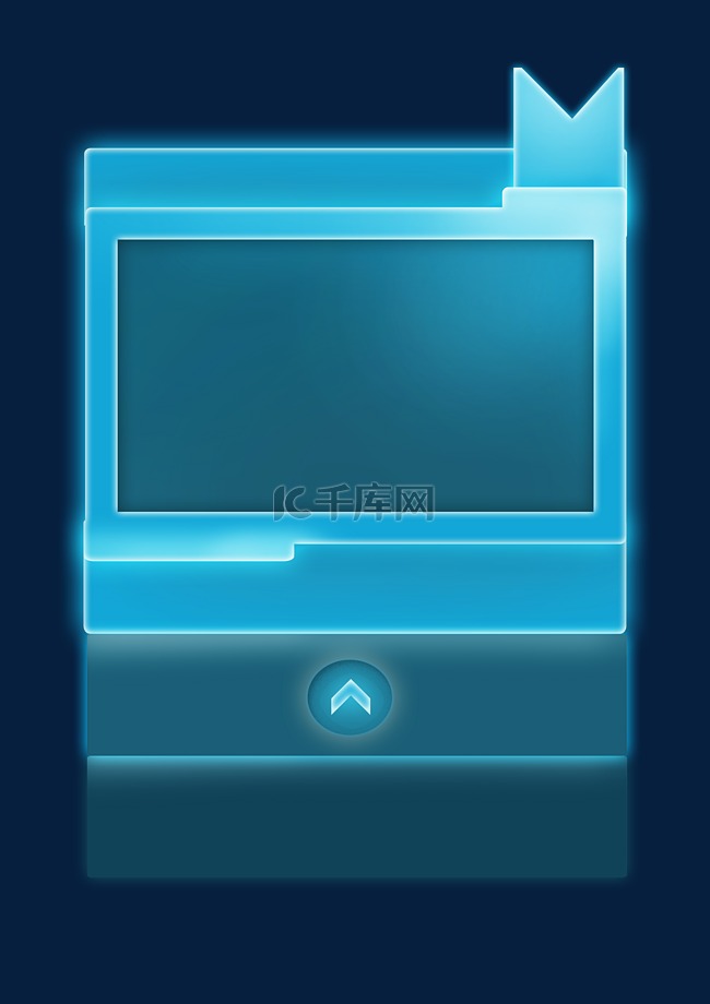 蓝色未来科技感字框