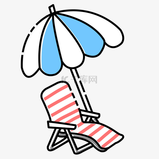 沙滩椅遮阳伞 