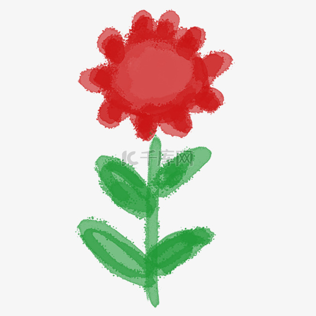 漂亮的红色花朵免抠图