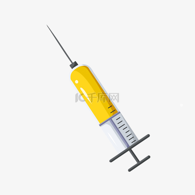 医疗器械主题针筒手绘插画
