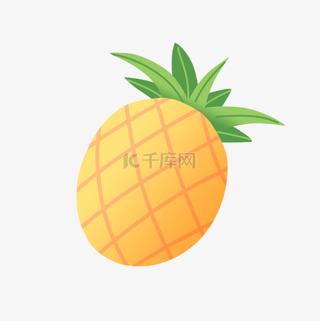 菠萝黄色水果卡通