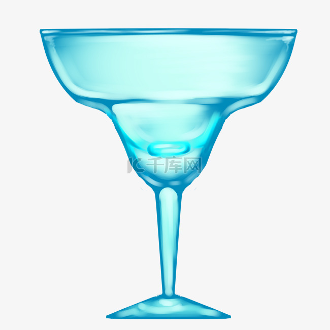 蓝色玻璃杯 