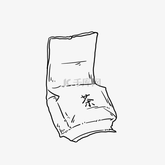 加入简约线条,茶叶泡袋,黑白手绘,黑白线条等设计元素而成的一款浅色