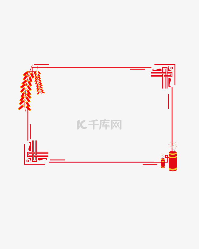 矢量手绘中国风边框