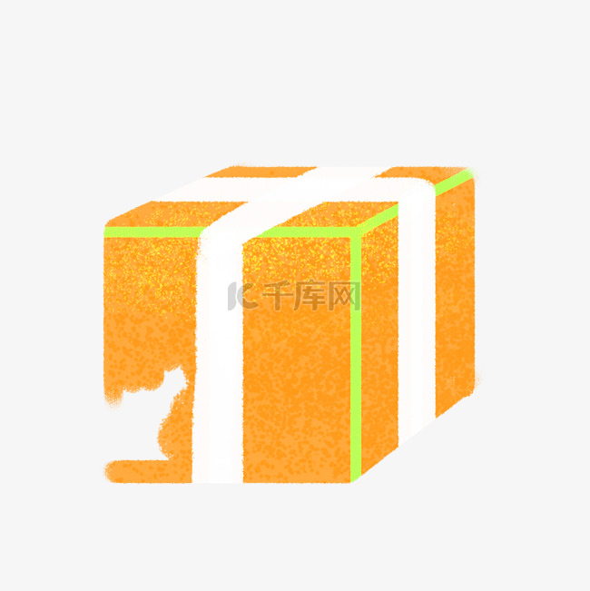 橙色的包装盒免抠图
