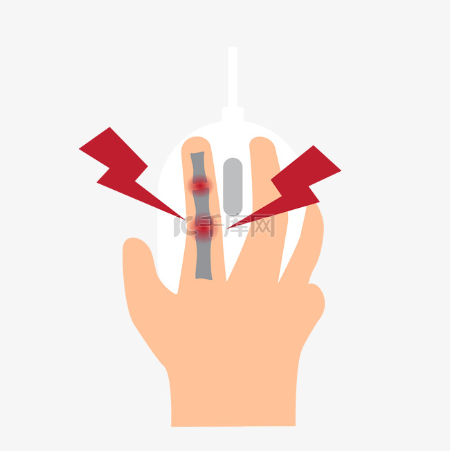 卡通受伤的手指矢量素材