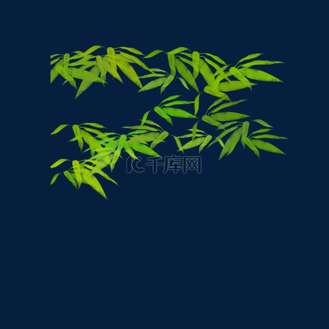 绿色植物竹叶元素