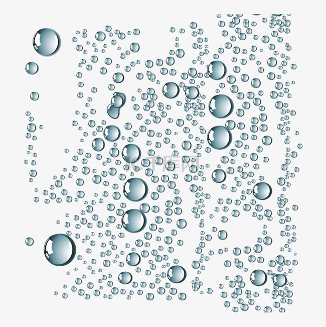 矢量一大堆水珠效果元素