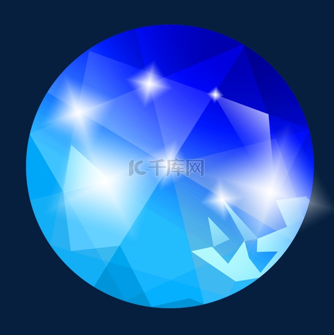 圆形蓝色钻石