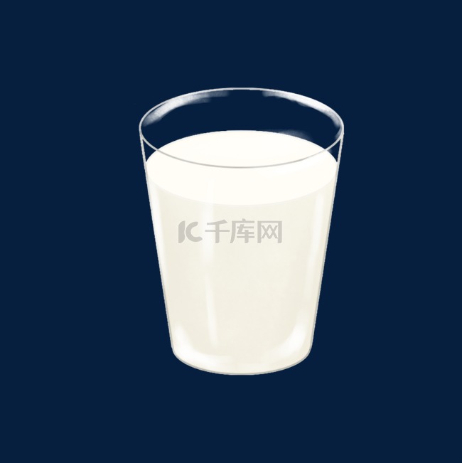 一杯牛奶插画