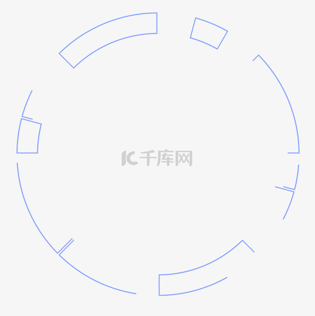 科技装饰蓝色圆圈