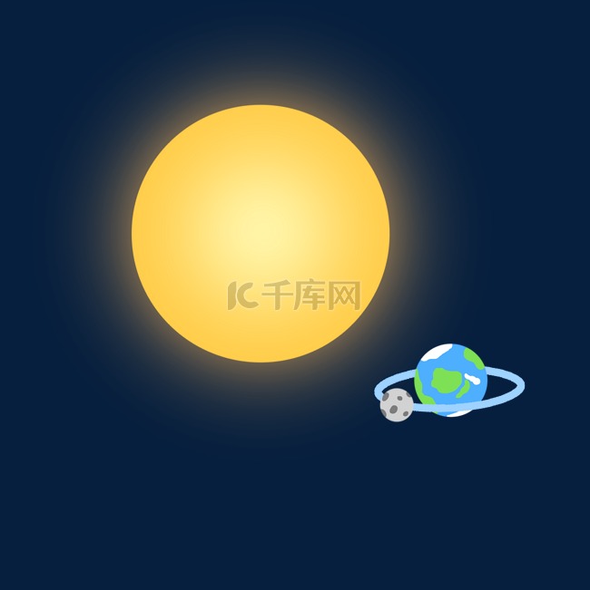 宇宙太空太阳插画