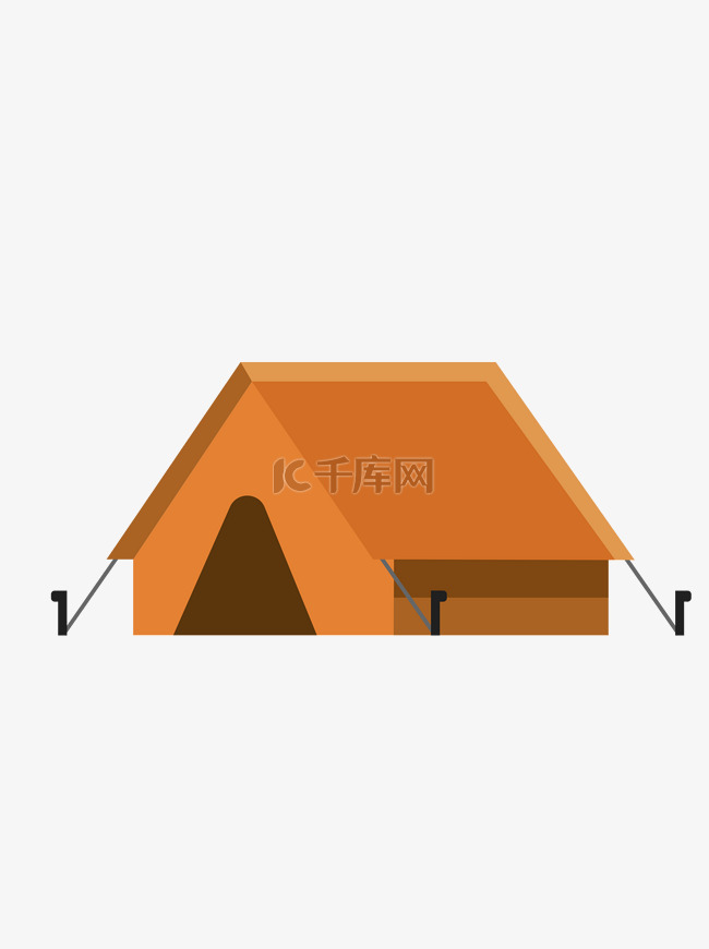 卡通帐篷简约设计可商用元素