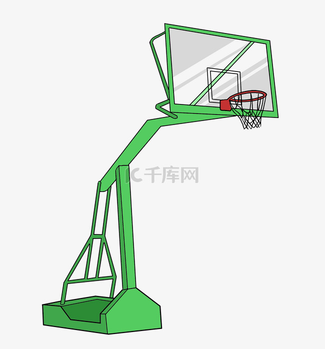 篮球框子卡通插画