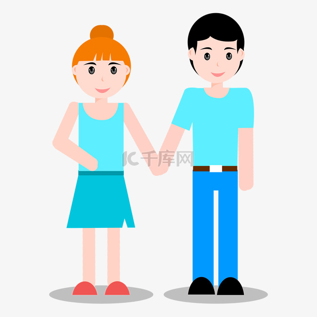 手绘卡通男士女士素材图片免费下载-千库网