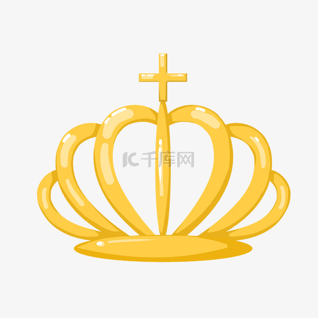 十字架花纹皇冠装饰