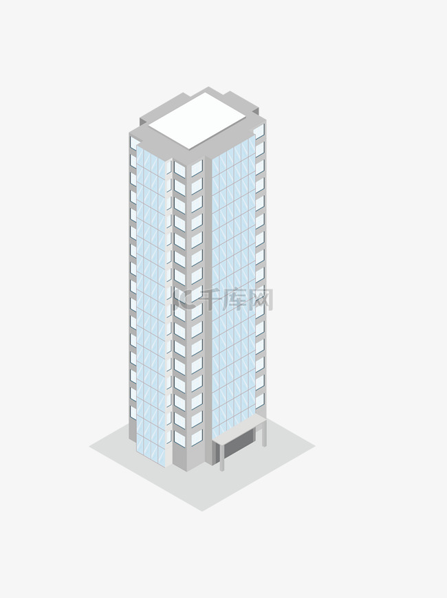 2.5D线性建筑简单设计AI素材