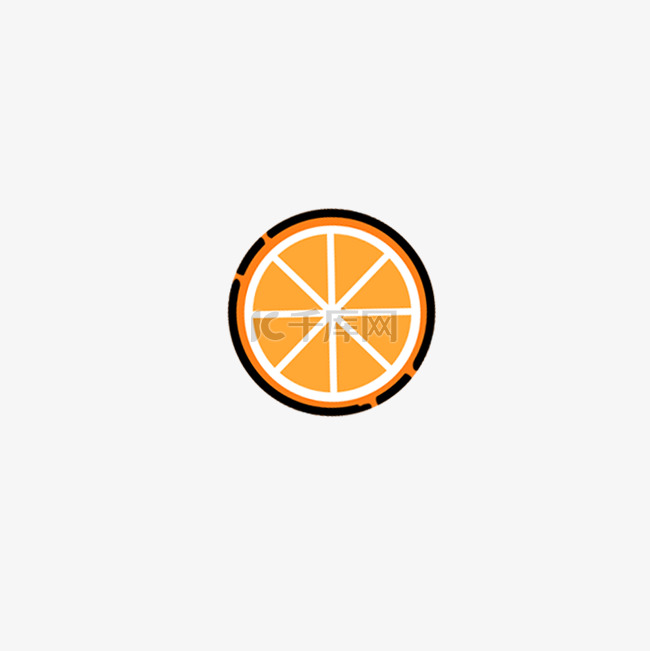 黄色切开的橘子水果