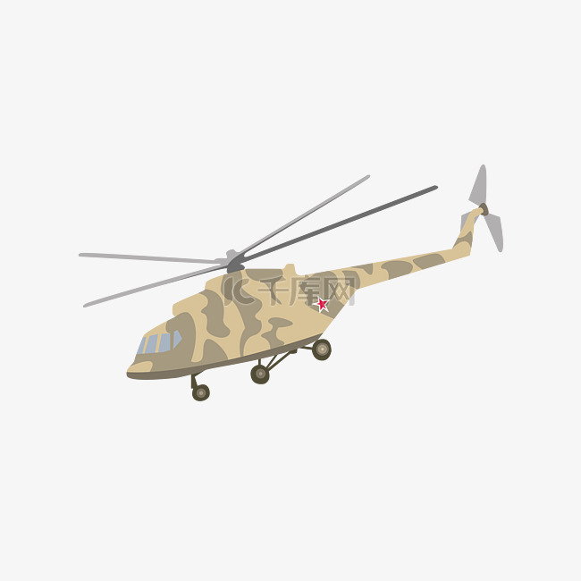 黄色迷彩直升机插图