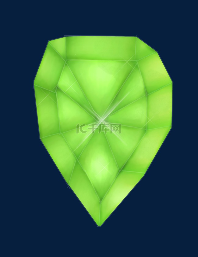 绿色的奢华宝石插画