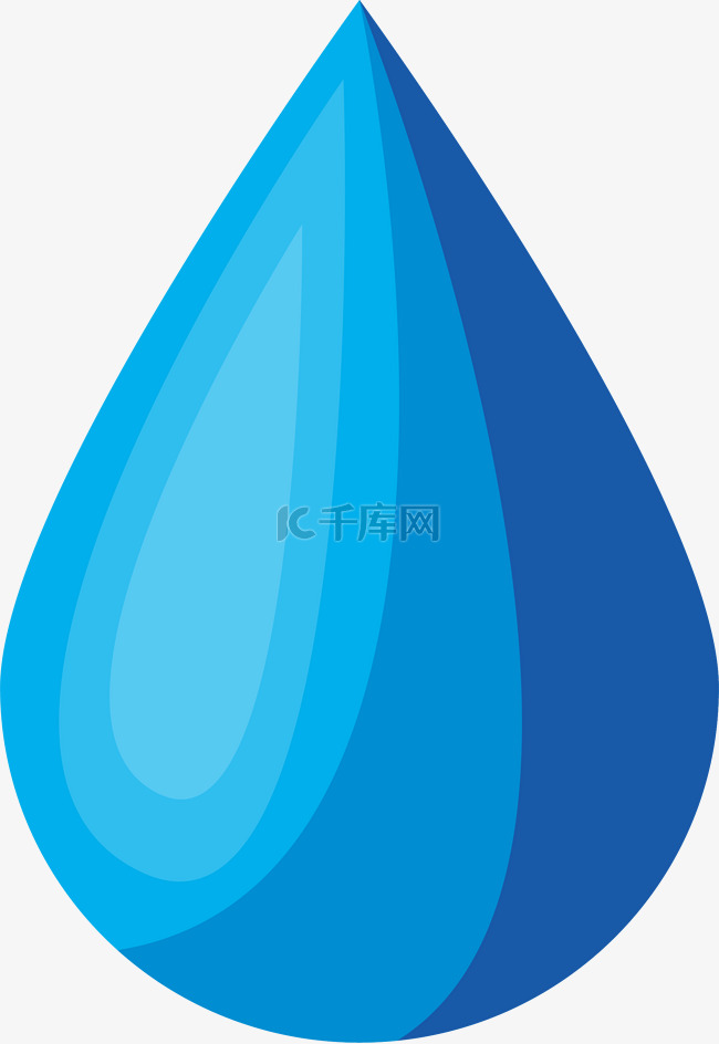 尖角卡通风格矢量水珠