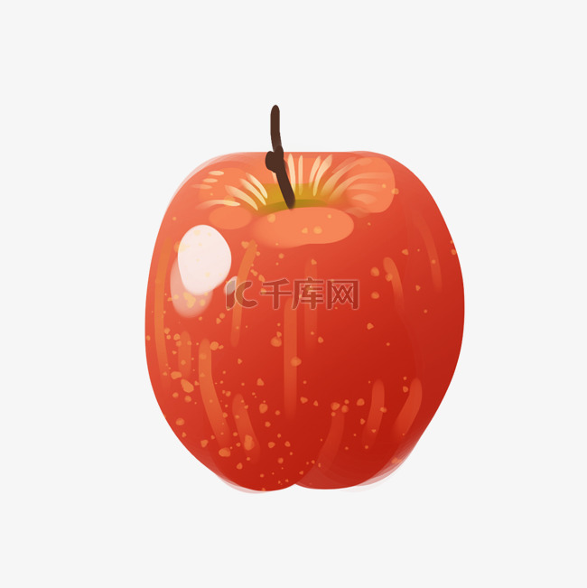 漂亮的红苹果插画