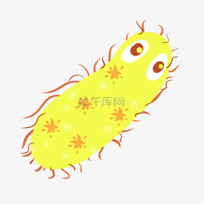 毛毛虫细菌病毒插画