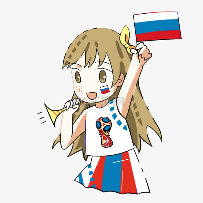 2018俄罗斯世界杯啦啦队插画