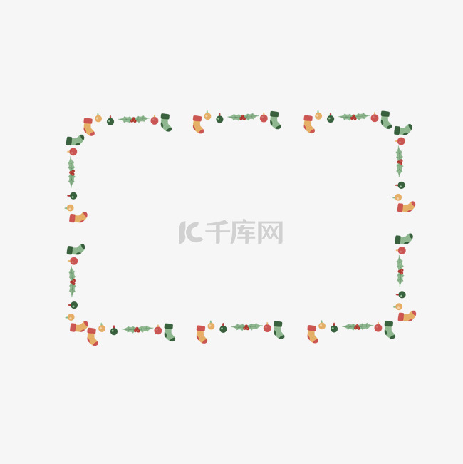 圣诞节漂亮的边框插画