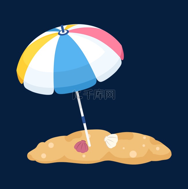旅游海边度假沙滩伞